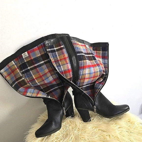 Naturalizer Blondo Ophelia Wide Calf Waterproof Black Leather Boots Women's 9W🌴 - Picture 7 of 8